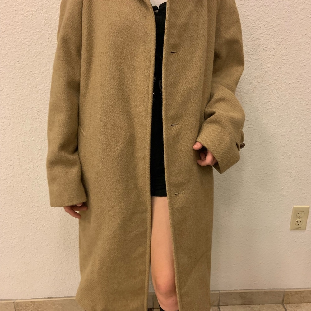 Vintage unisex Lamark Chevland wool trenchcoat / winter coat.